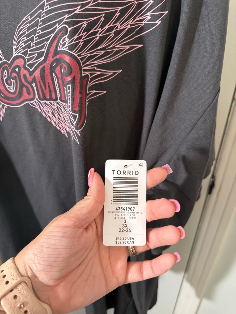 Women’s TORRID Aerosmith Graphic Oversized Fit Crew Cotton Tee Sz 3XL NWT - Picture 6 of 10